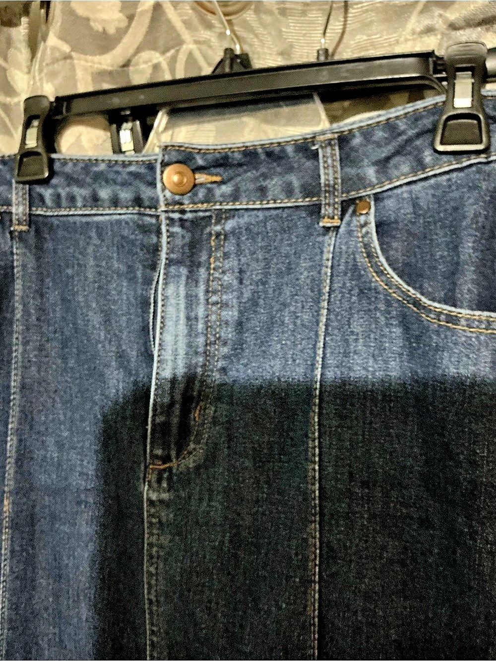 Rachel Zoe Denim Maxi Skirt Blue Waist 16W - Picture 4 of 5